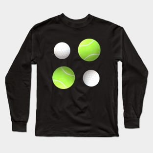 Tennis and Golf Balls for Sports Lovers Long Sleeve T-Shirt